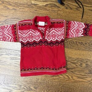 Hanna Andersson Red and White Kids Sweater